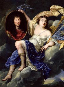 Fama apresentando um retrato de Louis XIV (1638-1715) para a França